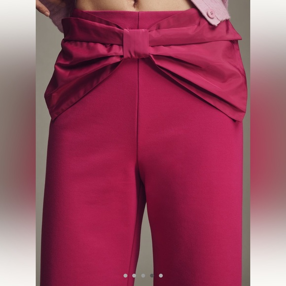 Anthropologie COLETTE Bow-Waist Cropped Wide-Leg Pants Maeve NEW Petite 26 - Picture 3 of 16